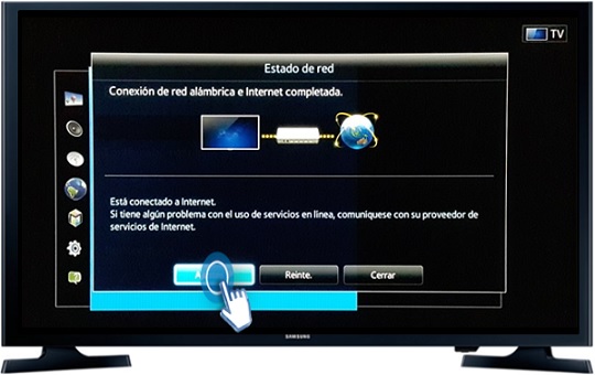 Smart TV J5200A Serie 5-¿Cómo configurar una dirección IP y demás datos de forma manual?