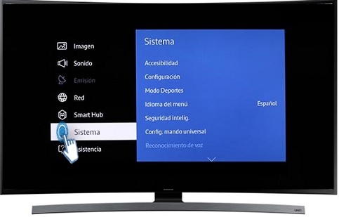 65 UHD 4K Curvo Smart TV JU6700 - ¿Cómo Activar/Desactivar la función de Respuesta sonora?