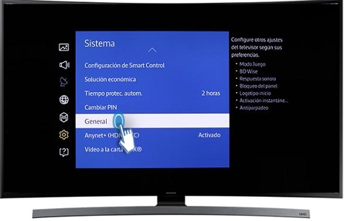 65 UHD 4K Curvo Smart TV JU6700 - ¿Cómo Activar/Desactivar la función de Respuesta sonora?