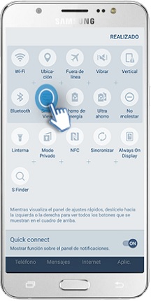 Galaxy J5 (2016) - ¿Cómo modificar las funciones rapidas de la barra de notificaciones?