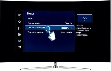 SMART TV / UN65KS9000-¿Cómo activar temporizador de encendido?