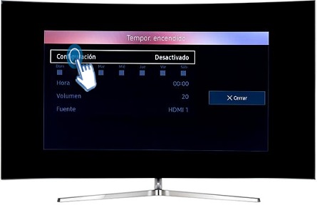 SMART TV / UN65KS9000-¿Cómo activar temporizador de encendido?