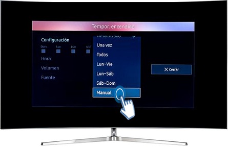 SMART TV / UN65KS9000-¿Cómo activar temporizador de encendido?