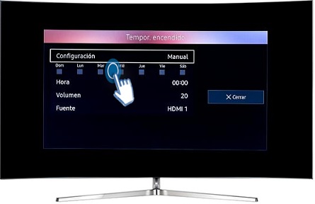 SMART TV / UN65KS9000-¿Cómo activar temporizador de encendido?
