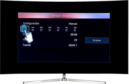 SMART TV / UN65KS9000-¿Cómo activar temporizador de encendido?