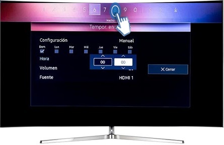 SMART TV / UN65KS9000-¿Cómo activar temporizador de encendido?
