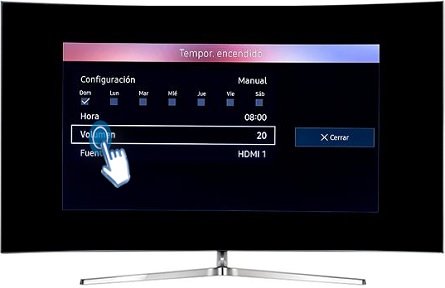 SMART TV / UN65KS9000-¿Cómo activar temporizador de encendido?