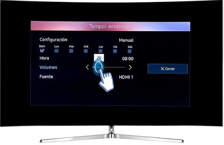SMART TV / UN65KS9000-¿Cómo activar temporizador de encendido?