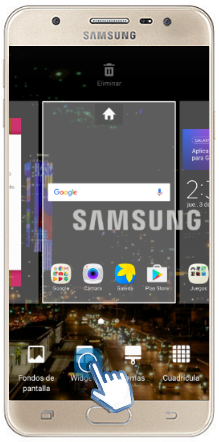 Galaxy J5 Prime - ¿Cómo agregar o eliminar un widget?