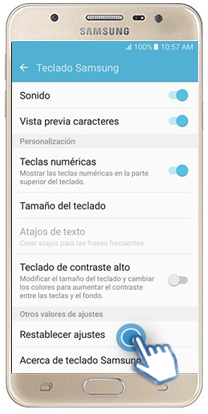 Galaxy J5 Prime - ¿Cómo resTablecer el teclado?