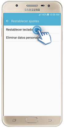 Galaxy J5 Prime - ¿Cómo resTablecer el teclado?
