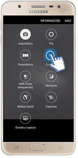 Galaxy J5 prime - ¿Cuáles son los modos de la cámara trasera?
