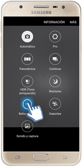 Galaxy J5 prime - ¿Cuáles son los modos de la cámara trasera?