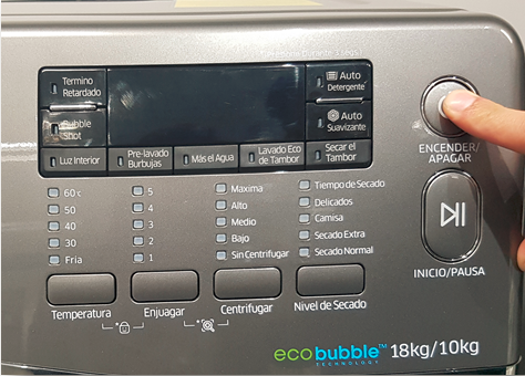Lavadora Secadora/WD18J7825KP - ¿Cómo realizar el lavado de Eco Tambor?