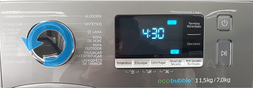 Lavadora Secadora/WD11J6410AW - ¿Cómo dar inicio al Proceso de lavado?
