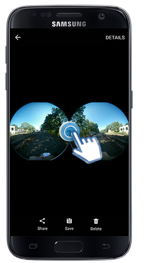 Cámara Gear 360 - ¿Cómo cambiar los modos de visualización del Gear 360?