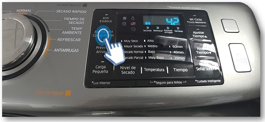 Secadora Samsung DV18H5000 - ¿Cómo guardar un ciclo personalizado - Mi Ciclo?