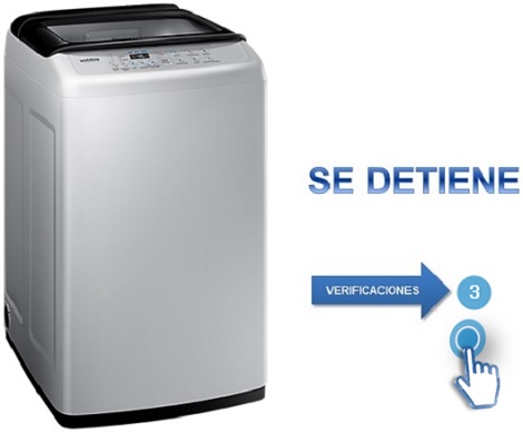 ¿Por qué mi lavadora Samsung se detiene?