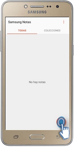 Galaxy J2 Prime - ¿Cómo agregar imagenes en una nota a través de Samsung Notes?
