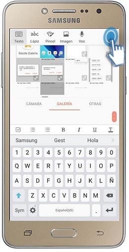 Galaxy J2 Prime - ¿Cómo agregar imagenes en una nota a través de Samsung Notes?
