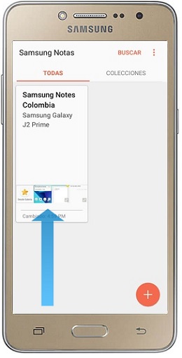 Galaxy J2 Prime - ¿Cómo agregar imagenes en una nota a través de Samsung Notes?