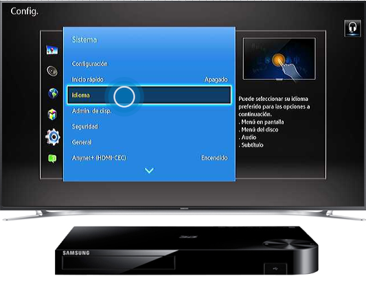 Blu-Ray BD-H5500 - ¿Cómo ajustar el idioma del audio?