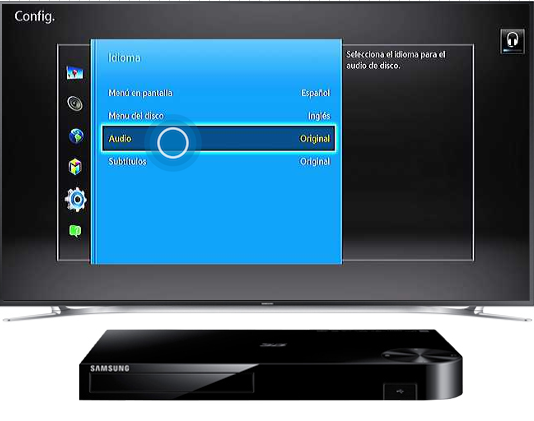 Blu-Ray BD-H5500 - ¿Cómo ajustar el idioma del audio?