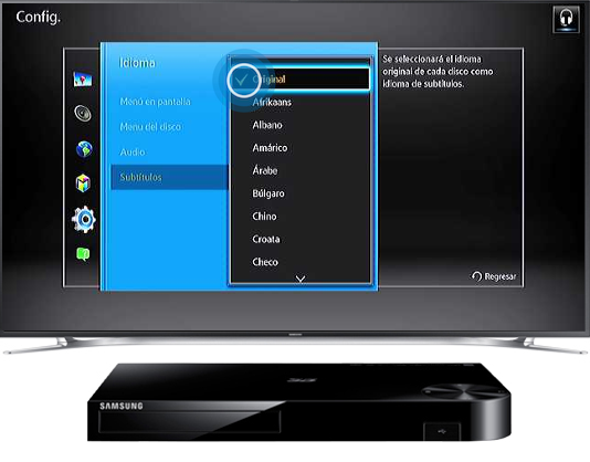 Blu-Ray BD-H5500 - ¿Cómo ajustar el idioma de subtítulos?