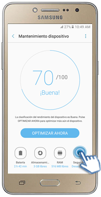 Galaxy J2 Prime - ¿Cómo verificar la seguridad del dispositivo?