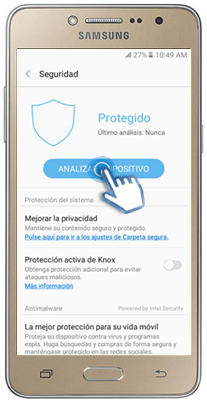 Galaxy J2 Prime - ¿Cómo verificar la seguridad del dispositivo?