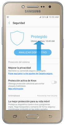 Galaxy J2 Prime - ¿Cómo verificar la seguridad del dispositivo?