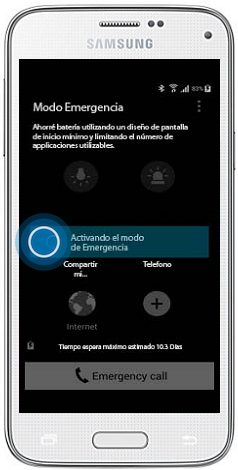 Galaxy S5 Mini - ¿Cómo desactivar el modo de Emergencia?