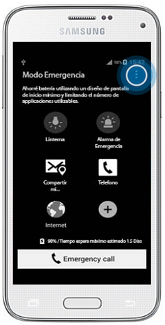 Galaxy S5 Mini - ¿Cómo desactivar el modo de Emergencia?