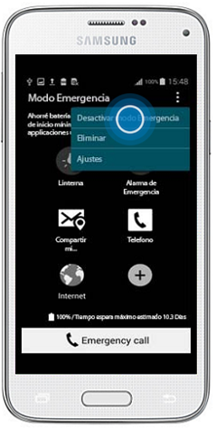 Galaxy S5 Mini - ¿Cómo desactivar el modo de Emergencia?