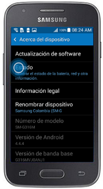 Galaxy Ace4 - ¿Cómo verificar el número IMEI?