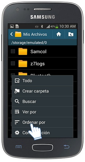 Galaxy Ace3 - ¿Cómo ordenar tus carpetas?
