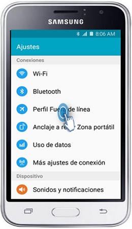 Galaxy J1 Mini - ¿Como activar la función Perfil fuera de línea?