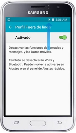 Galaxy J1 Mini - ¿Como activar la función Perfil fuera de línea?