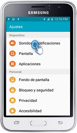 Galaxy J1 Mini - ¿Cómo configurar el patrón de vibración personalizado?