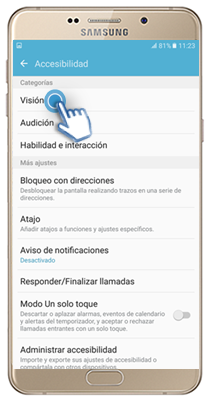 Galaxy A9 - ¿Cómo activar la función gestos de aumento?