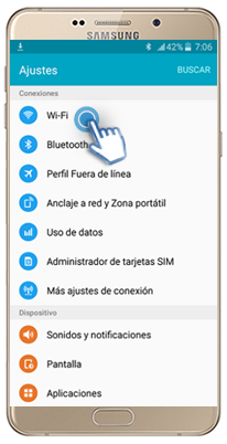 Galaxy A9 - ¿Cómo establecer conexión con una red Wi-Fi?