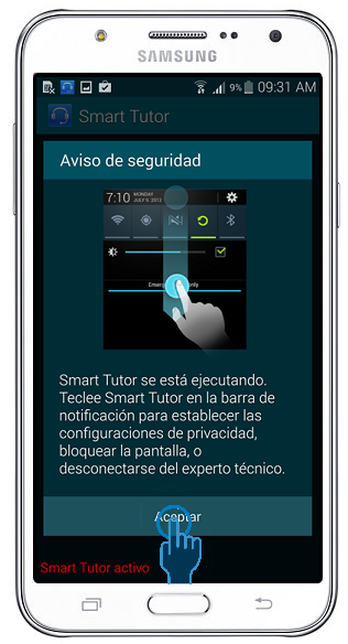 Galaxy J7 - ¿Cómo accedo a Smart Tutor para recibir soporte ?