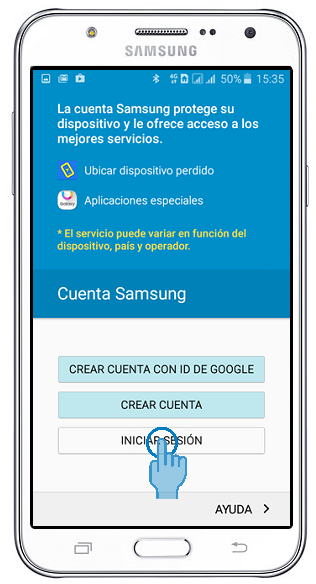 Galaxy J7 - ¿Cómo añadir una cuenta Samsung?