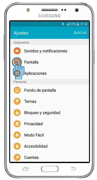 Galaxy J7 - ¿Cómo ajuste el teclado para usarlo con una sola mano?