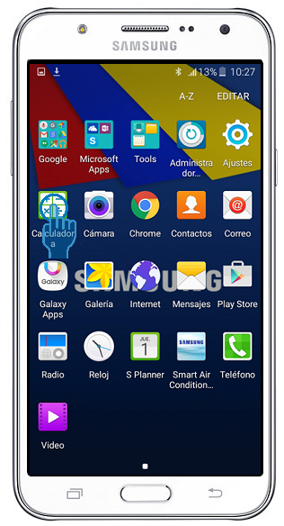 Galaxy J7 - ¿Cómo ajuste el teclado para usarlo con una sola mano?