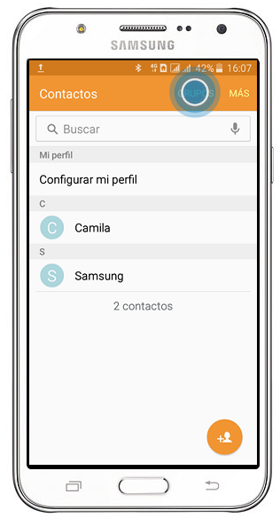 Galaxy J7 - ¿Cómo hacer un grupo de contactos?