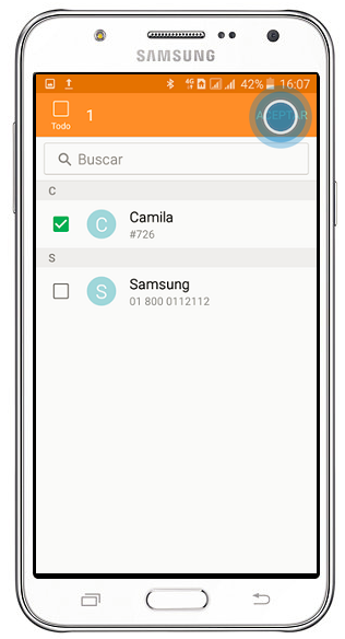 Galaxy J7 - ¿Cómo hacer un grupo de contactos?