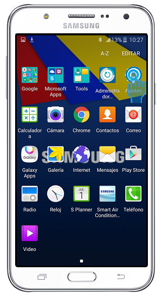 Galaxy J7 - ¿Cómo se activa la función de TalkBackel en celular?