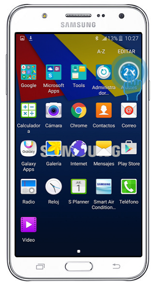 Galaxy J7 - ¿Cómo se activa la función de TalkBackel en celular?