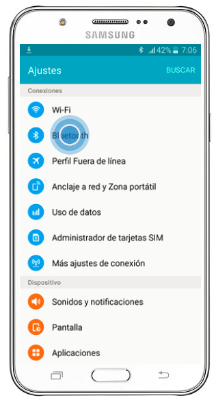 Galaxy J7 - ¿Cómo realizar una conexión Bluetooth?